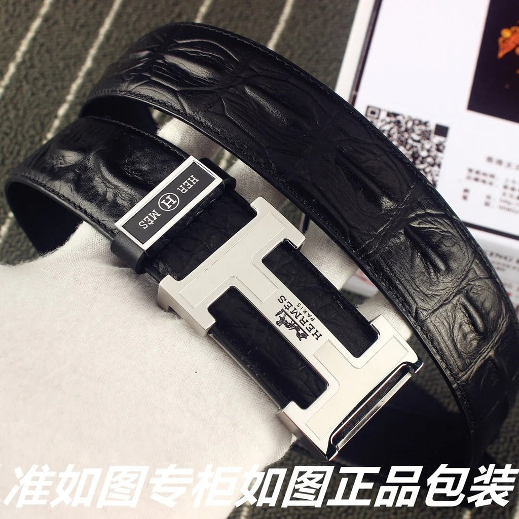 HM Original Belt 38mm Black Epsom Sliver Buckle 620267 |Hermès belt
