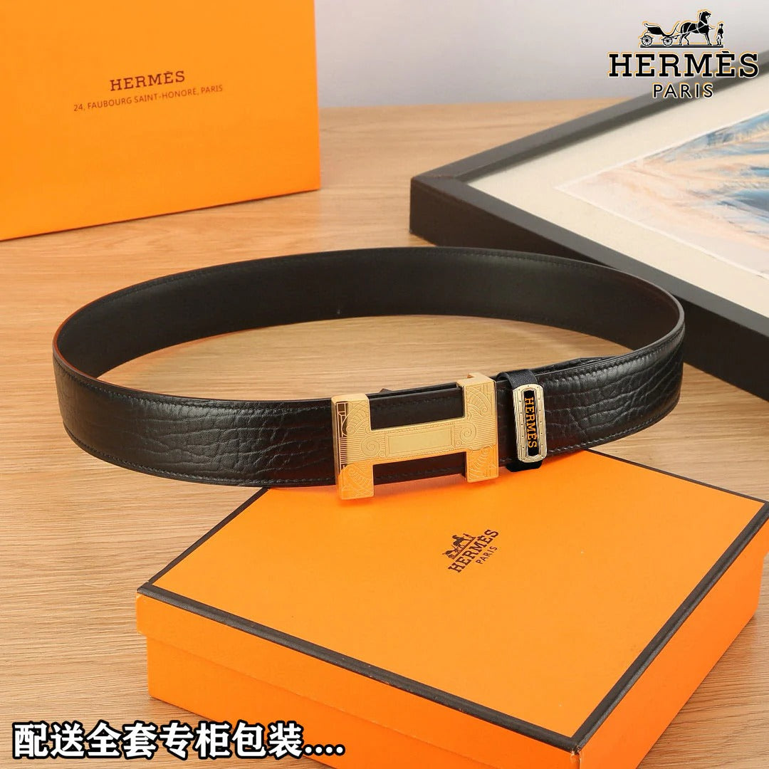 HM Constance Belt 38mm Black Togo Leather 619664|Hermès belt