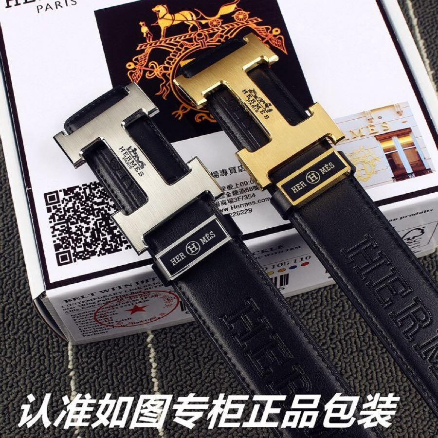 HM Original Belt 38mm Black Cowhide Gold Buckle 620273 | Hermès belt