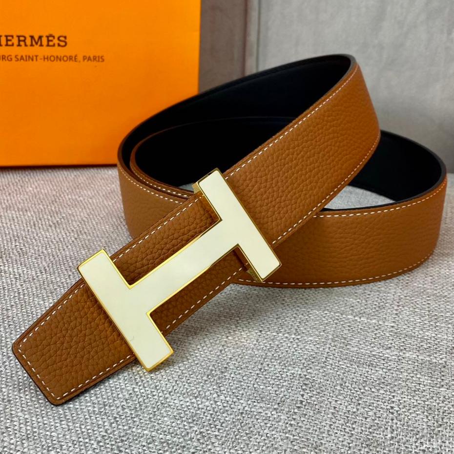 HM CONSTANCE BELT BUCKLE & REVERSIBLE TAWNY BROWN LEATHER STRAP 38MM GOLD HARDWARE |Hermès belt