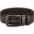 Montblanc belt 35mm rectangular buckle shaded brown leather 129456