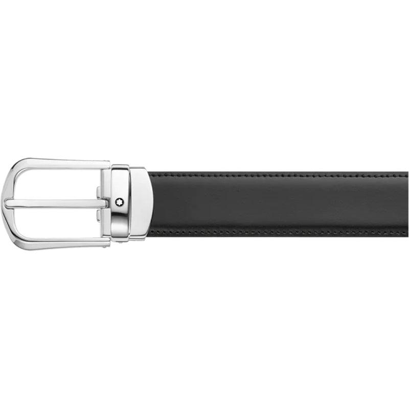 Montblanc elegant men's belt black/brown 30mm reversible adjustable 114412