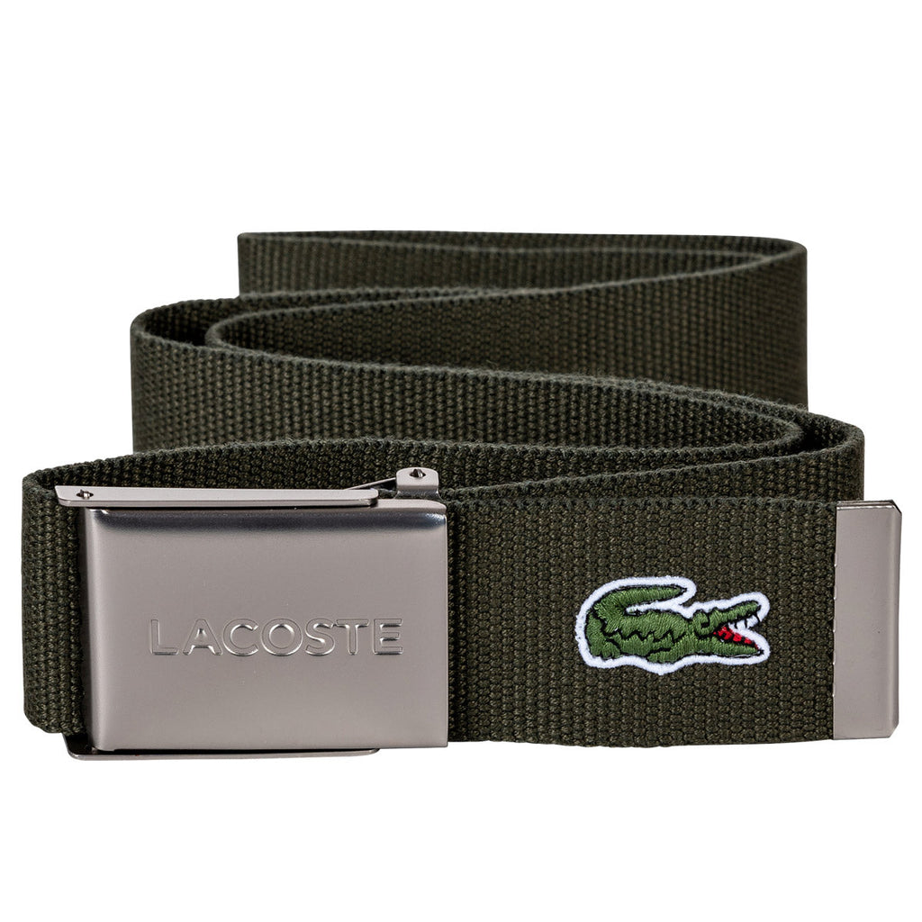 LACOSTE Herren Gürtel aus Stoff - schönes Etui, gravierter Schiebeschnallenverschluss