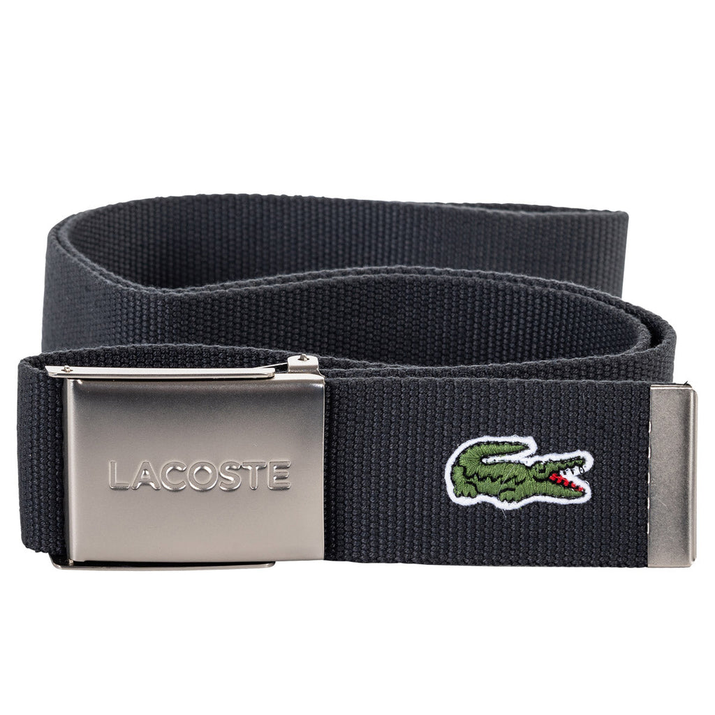 LACOSTE Herren Gürtel aus Stoff - schönes Etui, gravierter Schiebeschnallenverschluss