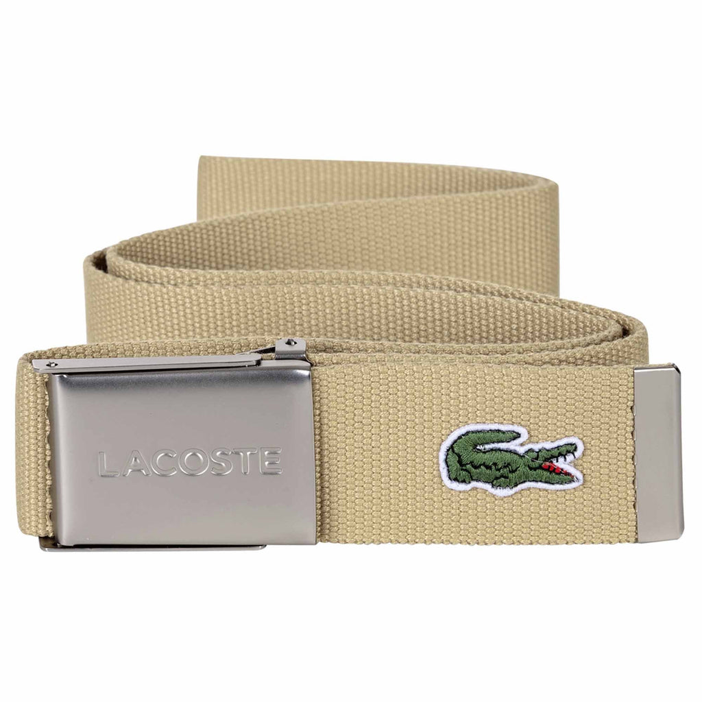 LACOSTE Herren Gürtel aus Stoff - schönes Etui, gravierter Schiebeschnallenverschluss