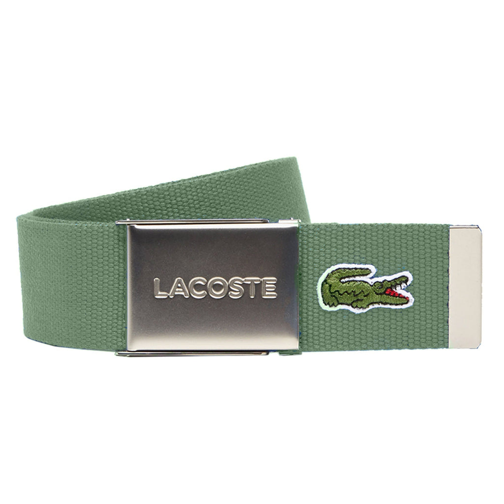 LACOSTE Herren Gürtel aus Stoff - schönes Etui, gravierter Schiebeschnallenverschluss