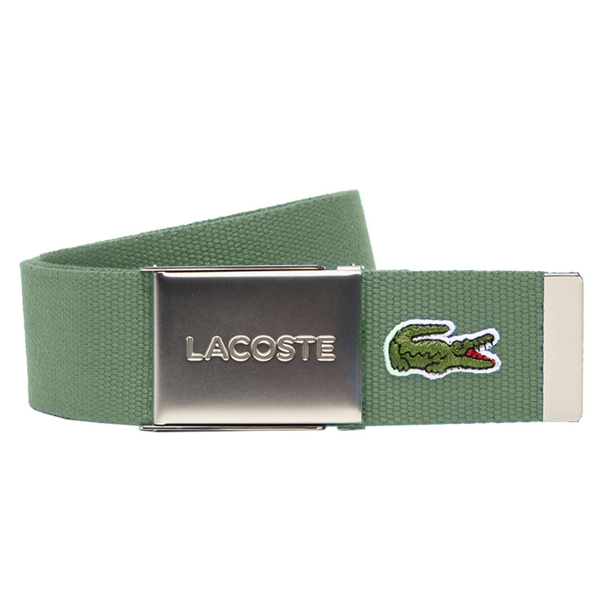 LACOSTE Herren Gürtel aus Stoff - schönes Etui, gravierter Schiebeschnallenverschluss