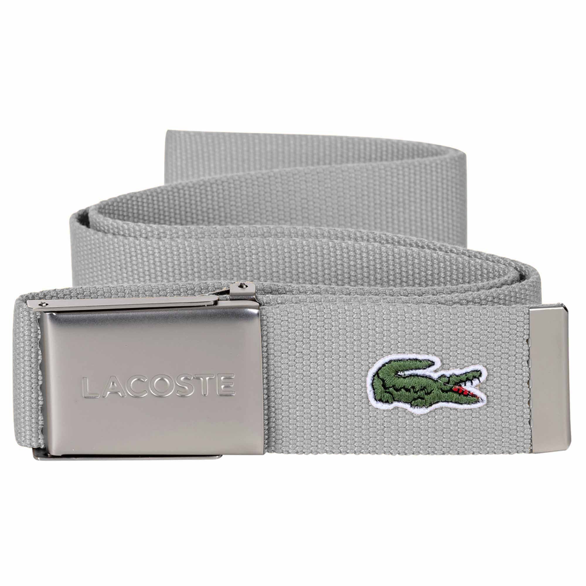 LACOSTE Herren Gürtel aus Stoff - schönes Etui, gravierter Schiebeschnallenverschluss