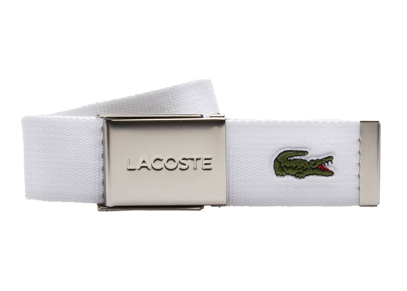 LACOSTE Herren Gürtel aus Stoff - schönes Etui, gravierter Schiebeschnallenverschluss