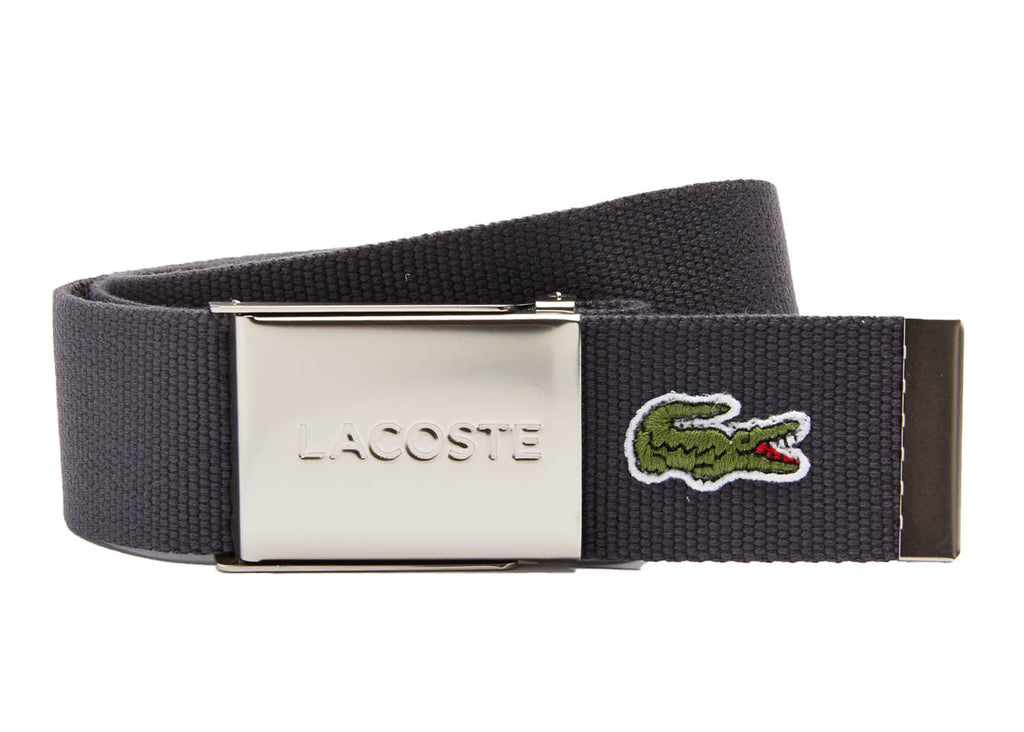 LACOSTE Herren Gürtel aus Stoff - schönes Etui, gravierter Schiebeschnallenverschluss