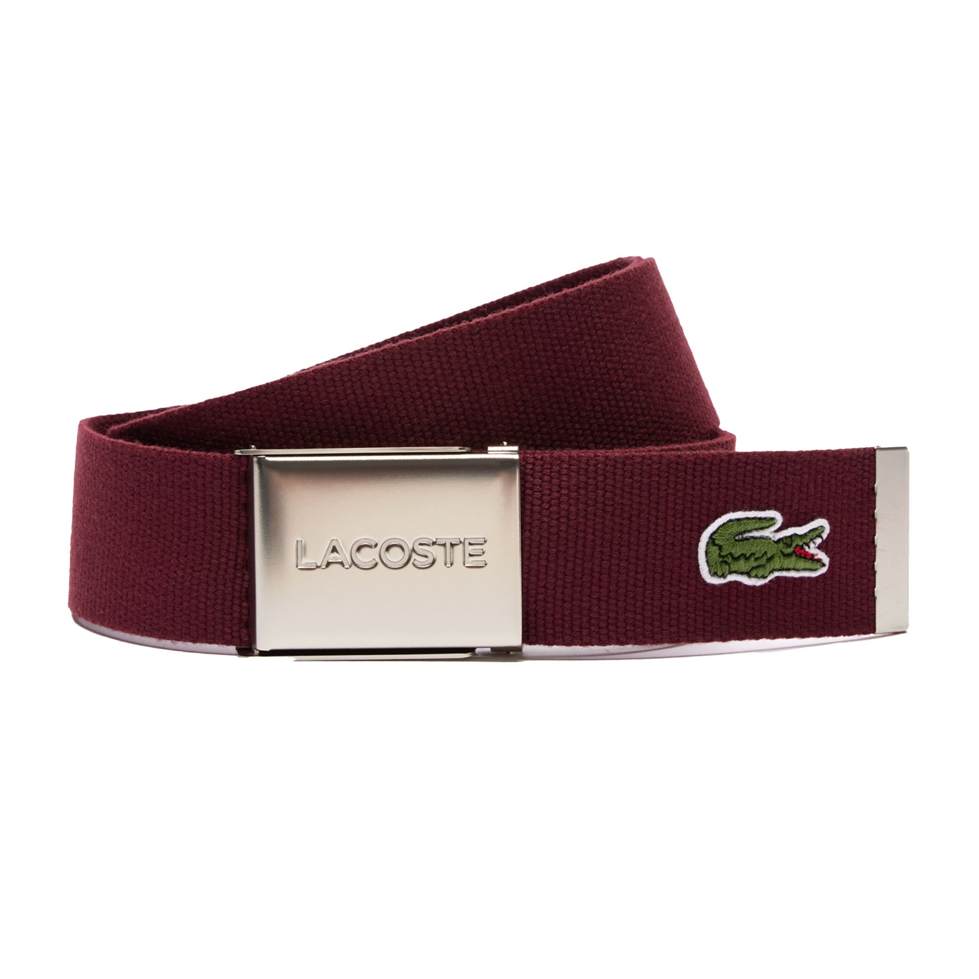 LACOSTE Herren Gürtel aus Stoff - schönes Etui, gravierter Schiebeschnallenverschluss