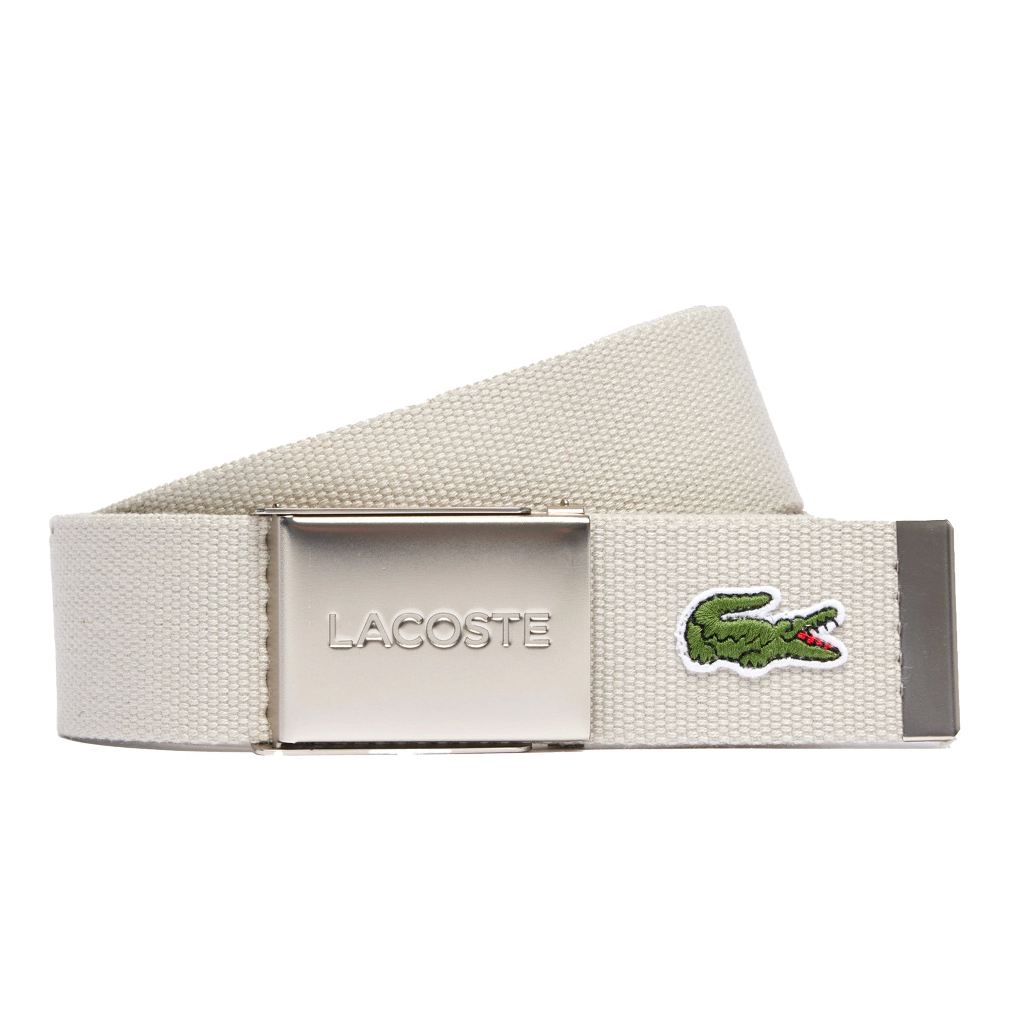 LACOSTE Herren Gürtel aus Stoff - schönes Etui, gravierter Schiebeschnallenverschluss