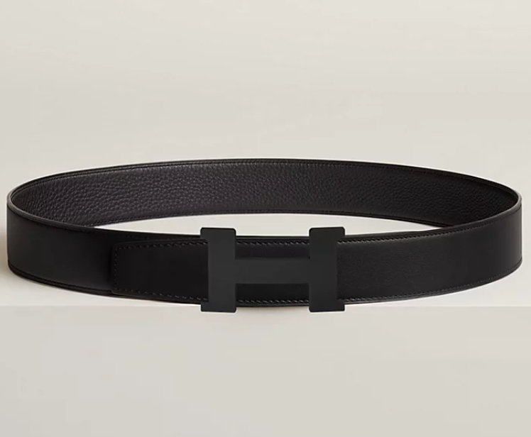 HermÃ¨s Constance Reversible Belt Black Calfskin With Black Buckle | Hermès belt