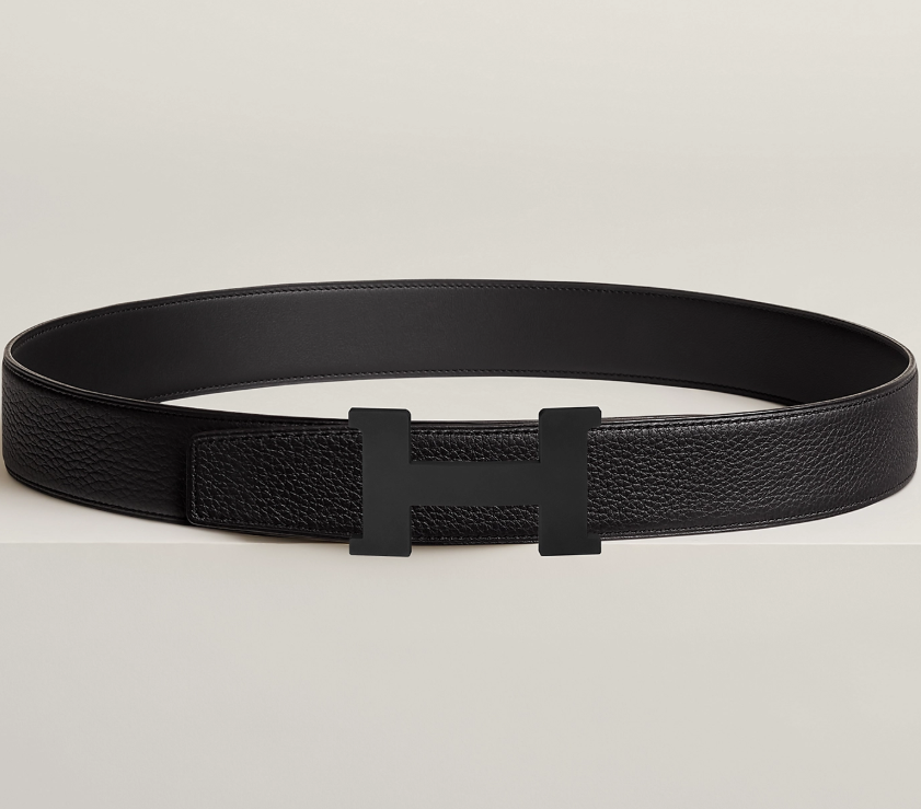 HermÃ¨s Constance Reversible Belt Black Calfskin With Black Buckle | Hermès belt