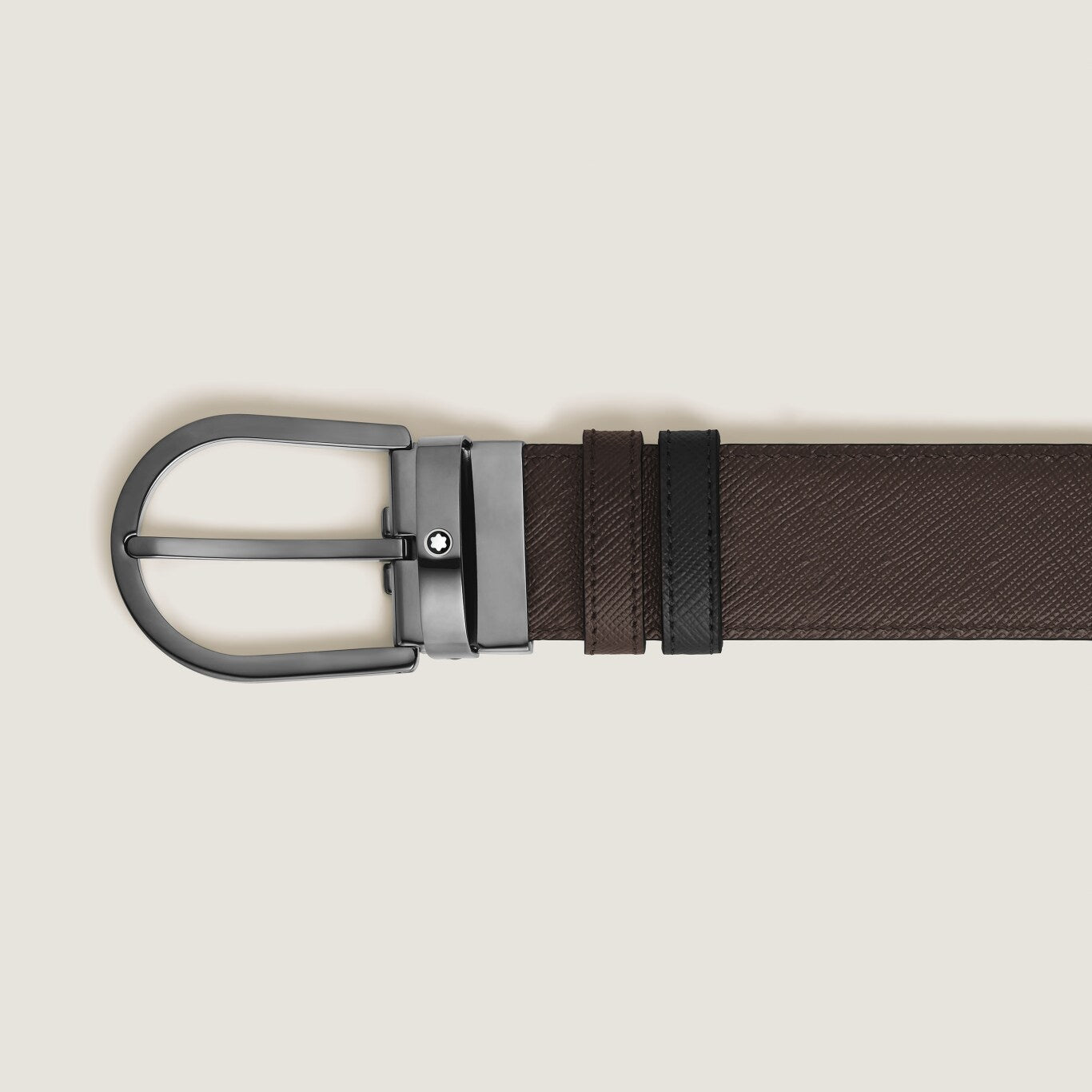 Montblanc reversible belt in black/brown Sartorial leather 35 mm 222357