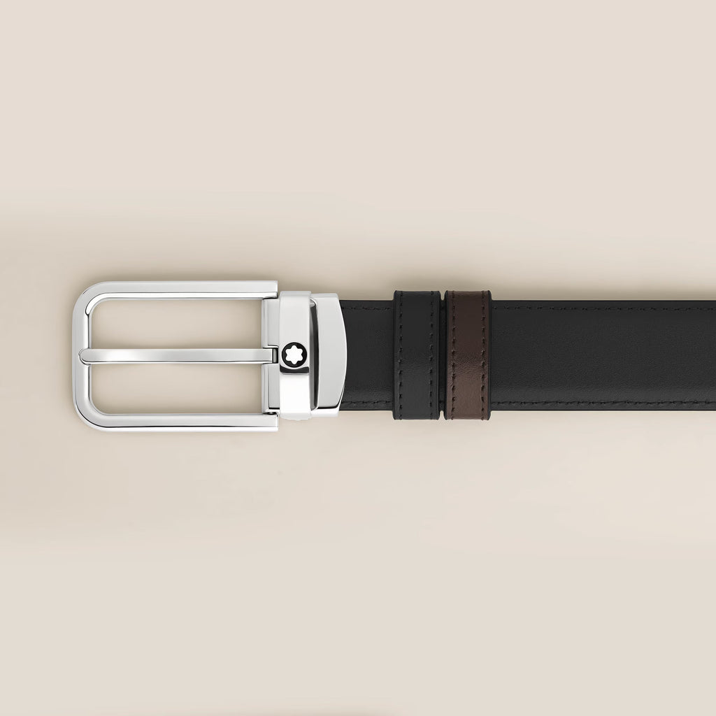 Montblanc reversible belt 30 mm leather Meisterstück rectangular buckle 223405